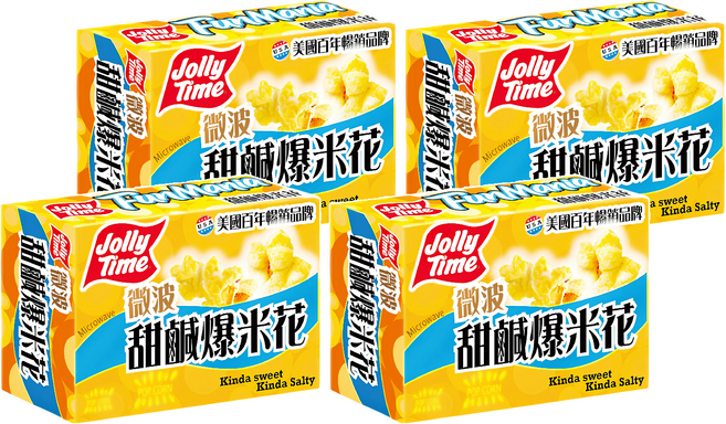 Jolly Time 甜鹹口味爆米花 FunMania, 300g, 4盒
