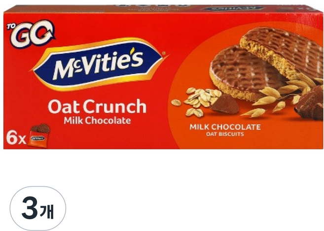 McVitie's 麥維他 燕麥巧克力脆片, 3個, 225g