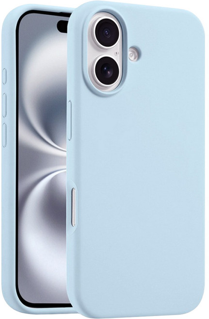 無品牌 手機 液態矽膠 保護殼 iPhone 17 6.3吋 不沾紋 白冰藍