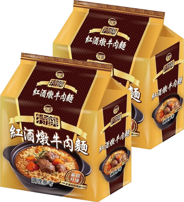 台酒 特饌 紅酒燉牛肉麵, 6包
