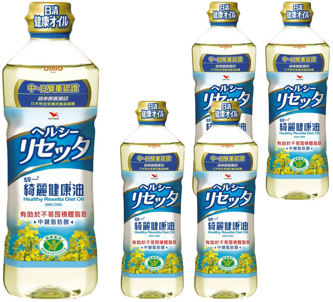 統一 綺麗健康 油, 652ml, 5瓶