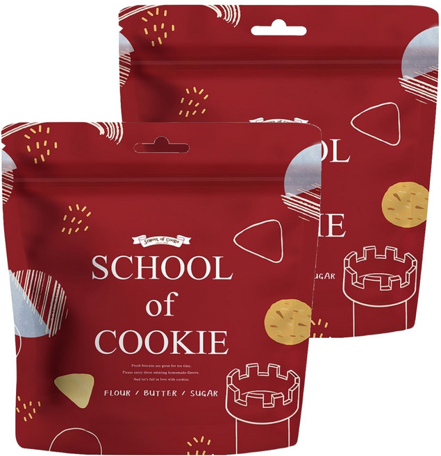 School of Cookie 台灣優格餅乾學院 天然奶油 蔓越莓奶酥餅乾, 130g, 2包