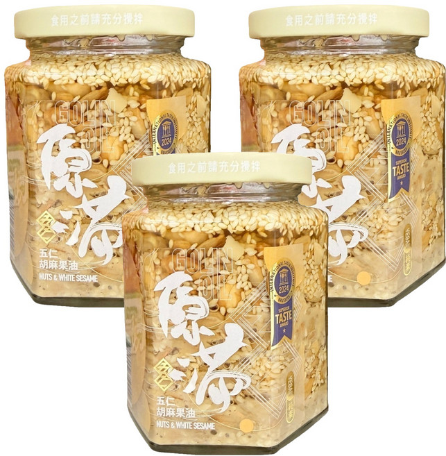 ZEXIN 摯心 五仁胡麻果油 全素, 250g, 3罐