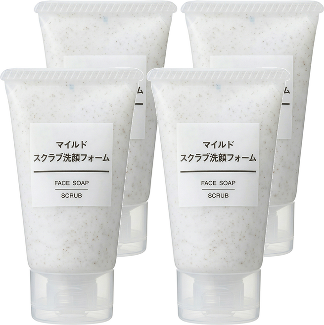 MUJI 無印良品 攜帶用溫和去角質洗面乳, 30g, 4條