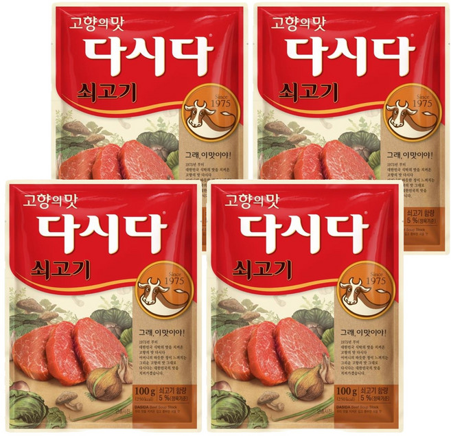 CJ 牛肉高湯調味粉, 100g, 4個