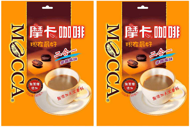 MOCCA 摩卡 現在最好二合一咖啡 拿鐵風味, 10g, 2個, 30個裝