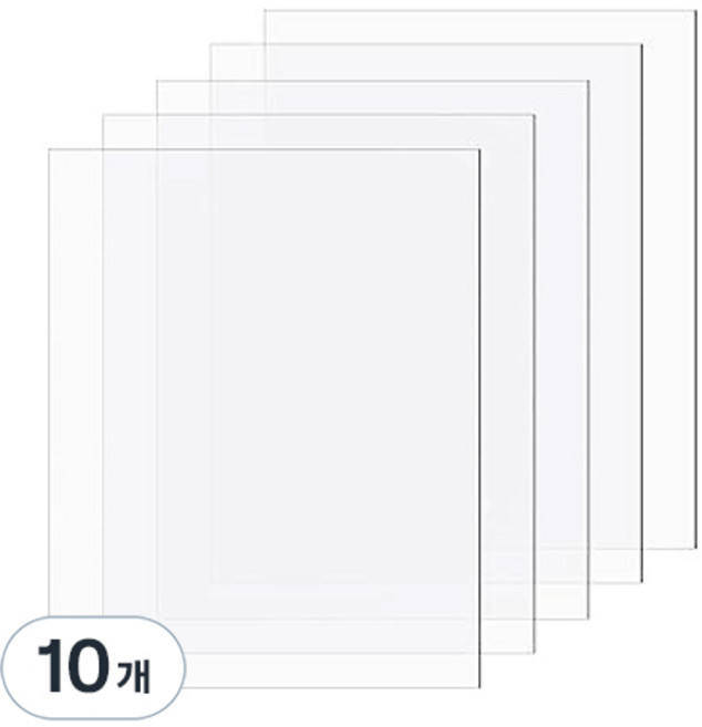 O-ON 半透明PVC板 0.4T 297 x 210 mm, 10個