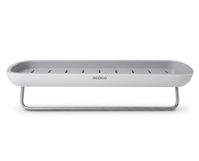 ecoco 意可可 廚房衛浴耐重瀝水毛巾層架, 1個, 經典灰
