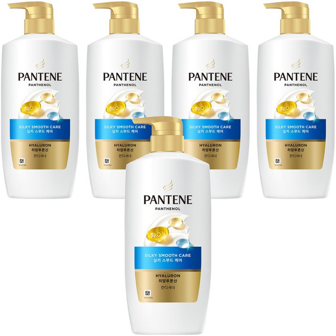 PANTENE 潘婷 玻尿酸絲滑柔順護髮素, 5個, 750ml