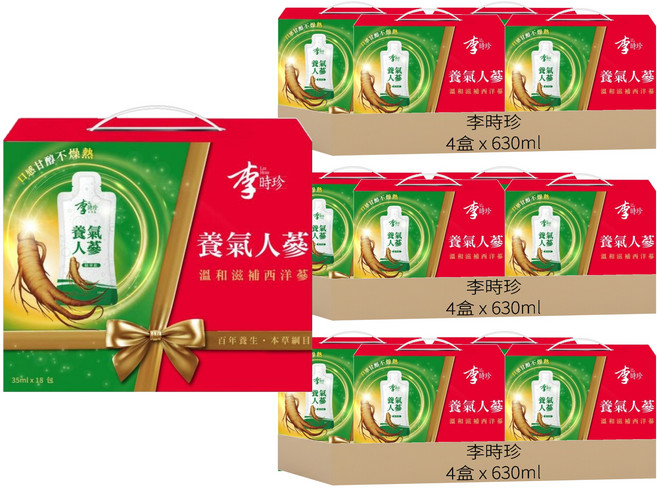 李時珍 養氣人蔘 18包, 630ml, 12盒