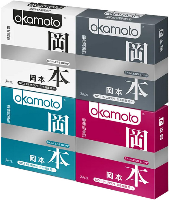Okamoto 岡本 Skinless Skin 嘗鮮組 輕巧裝, 12入, 1組