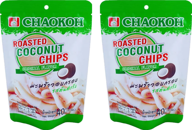 CHAOKOH 椰子片, 2包, 40g