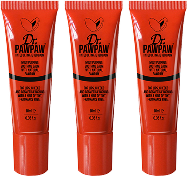 Dr.PAWPAW 摩卡潤色木瓜霜, Ultimate Red, 10ml, 3條