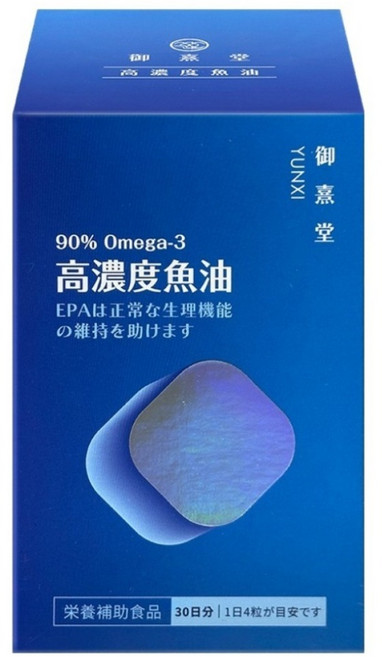 御熹堂 黃金頂級90%高濃度魚油, 120顆, 450mg, 1盒