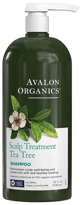 AVALON ORGANICS 茶樹頭皮調理精油洗髮精, 1瓶, 946ml