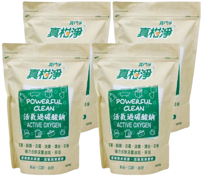 真柑淨 活氧過碳酸鈉, 1kg, 4包