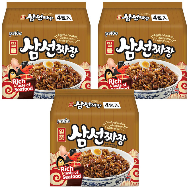 paldo 八道 一品 三鮮炸醬麵 120g, 12包
