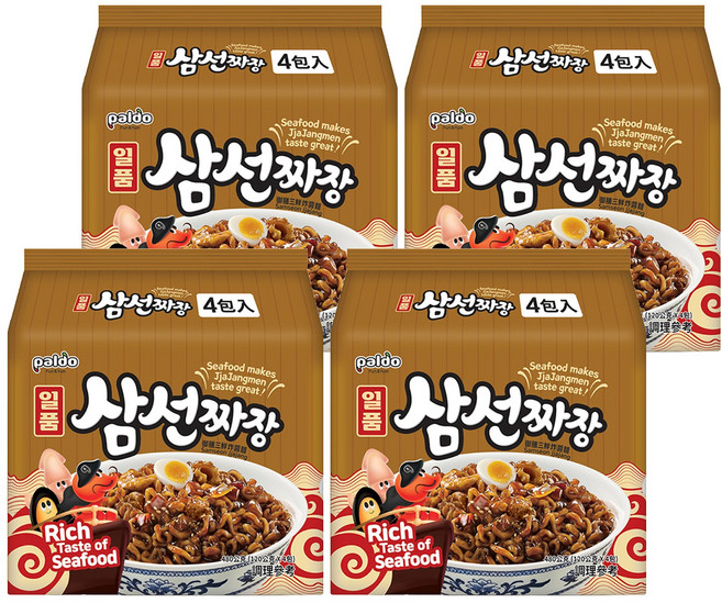 paldo 八道 一品 三鮮炸醬麵 120g, 16包