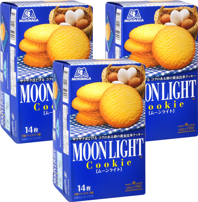 MORINAGA 森永 Biscuit 月光雞蛋風味餅, 113.4g, 3盒