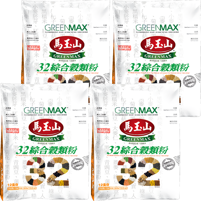 馬玉山 32綜合穀類粉, 25g, 12包, 4袋