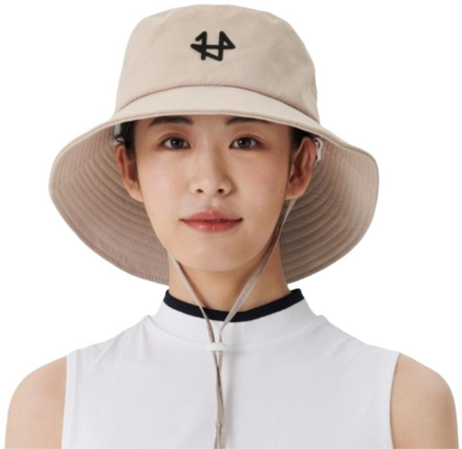 EIGHTEEN H 長版寬鬆抽繩漁夫帽, 米色, 1個