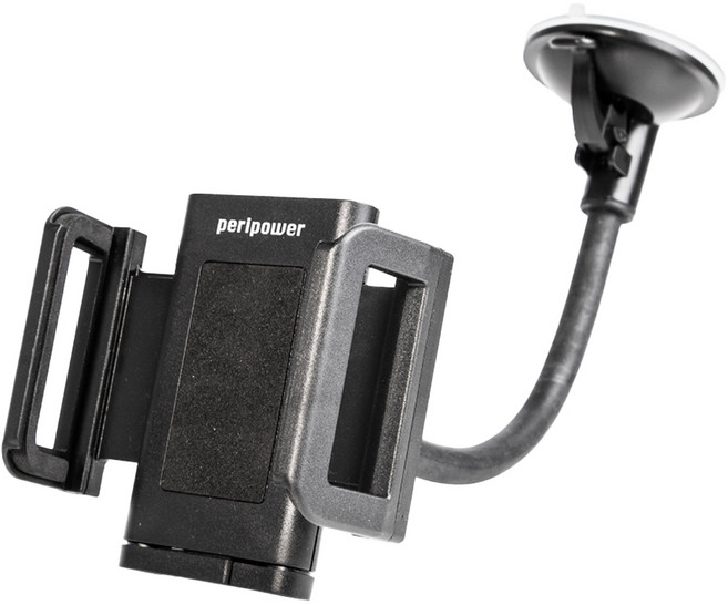 peripower 可彎式鋁管支架 XL加大夾具版 30cm 真空壓桿吸盤底座 360度旋轉, 黑色, 1盒