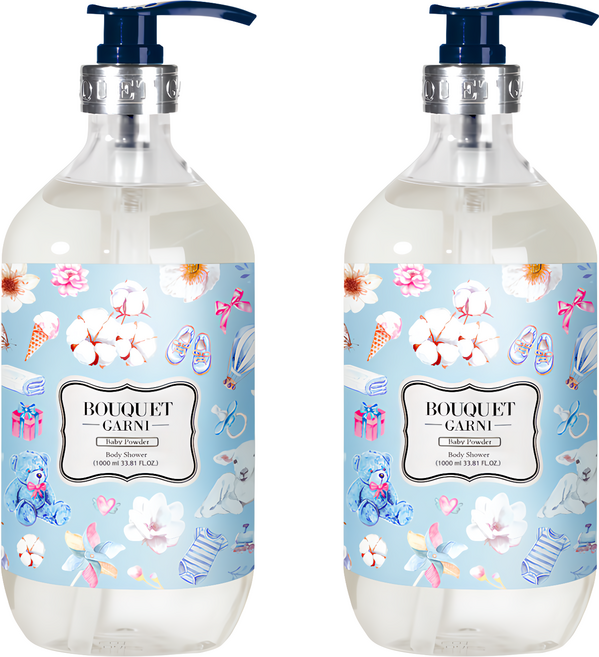 BOUQUET GARNI 沐浴乳 Baby Powder, 1L, 2瓶