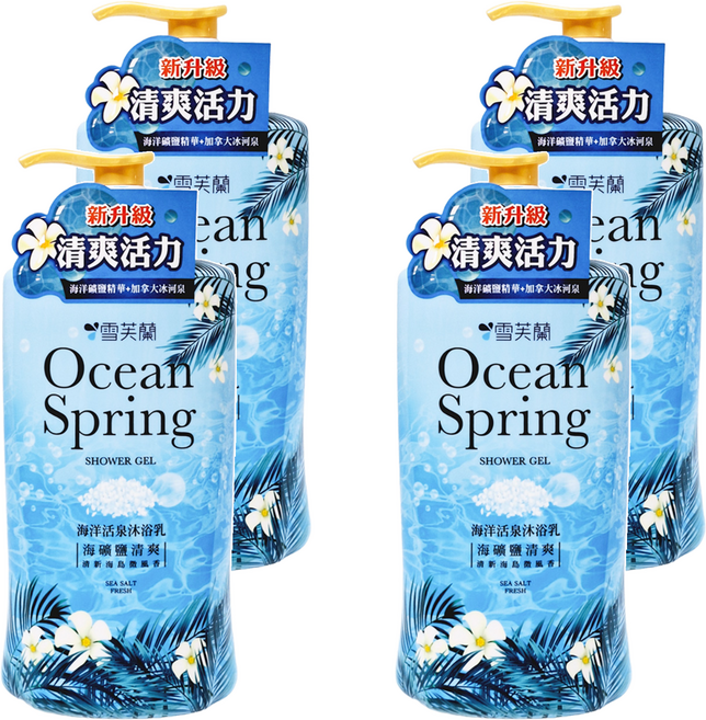 雪芙蘭 海洋活泉沐浴乳, 1kg, 4瓶