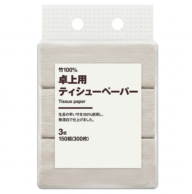 MUJI 無印良品 桌上用面紙3件組, 3件, 1組