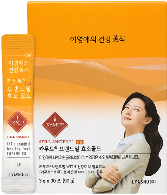KAMUT 李英愛的健康美食 黃金酵素 30包, 1個, 90g