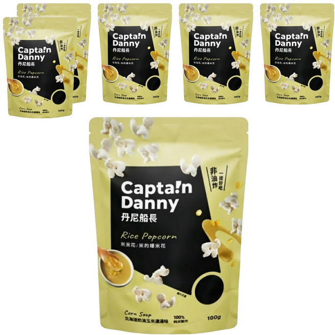 Captain Danny 丹尼船長 米米花 北海道奶油玉米濃湯味, 100g, 6包