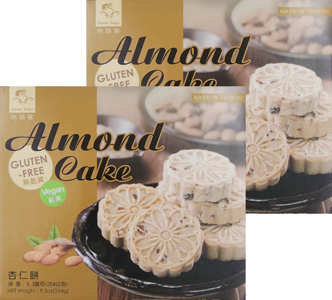 Home Bake 烘焙客 我的杏仁餅 純素 12入, 264g, 2盒
