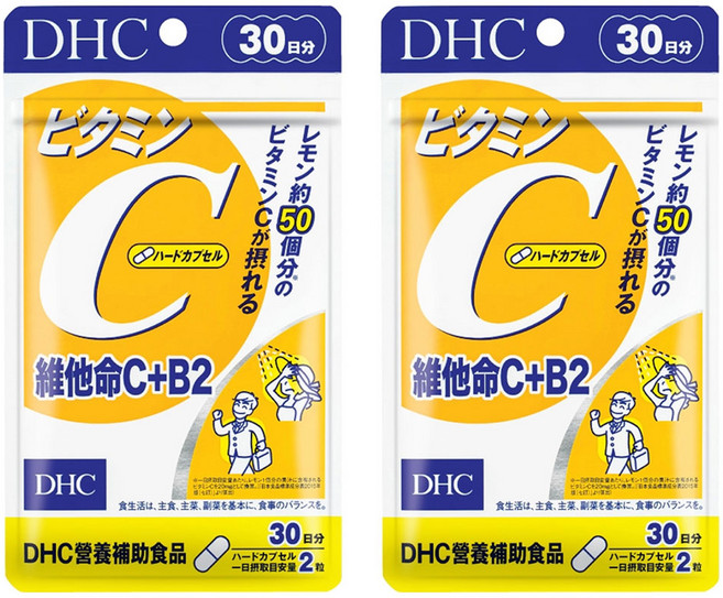 DHC 台灣公司貨 維他命C + B2 30日份, 60顆, 578mg, 2包
