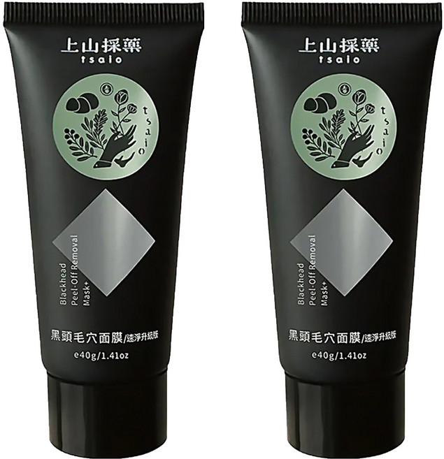 tsaio 上山採藥 黑頭毛穴面膜 淨速升級版 40g, 1入, 2條