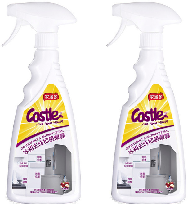 Castle 家適多 冰箱去味防護噴霧, 500ml, 2瓶