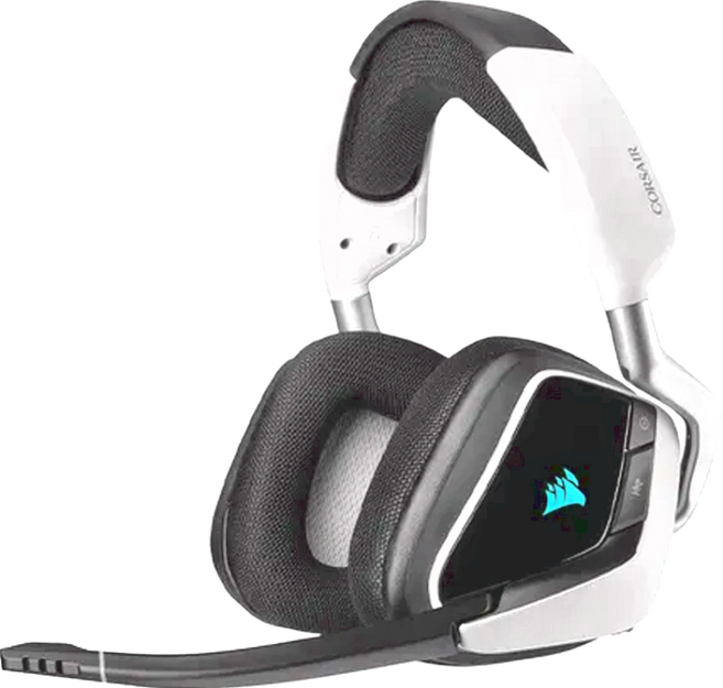 CORSAIR 海盜船 VOID RGB ELITE Wireless 耳罩式 耳機 麥克風 50mm驅動單體 RGB燈效 16H Playtime 白色 VOID RGB ELITE Wireless 原廠保固 2年保固