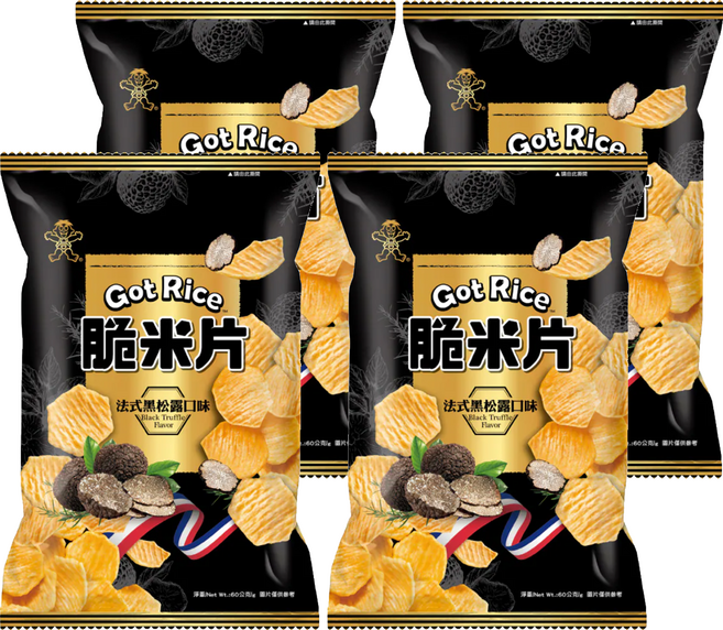 旺旺 Got Rice 脆米片法式黑松露口味, 60g, 4包