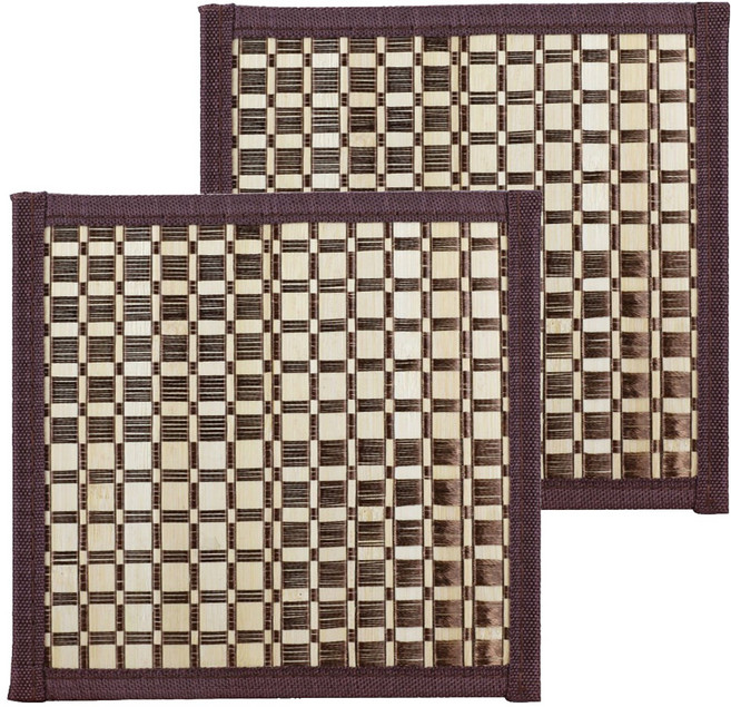 上龍 雅楓方格止滑桌墊 2個, 方格, 19 x 19cm, 1組