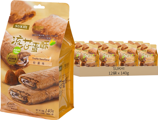 SUKHI 流芯蛋酥 松露味, 140g, 12袋