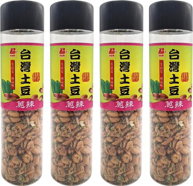 李家興 花生罐 蔥辣, 230g, 4罐