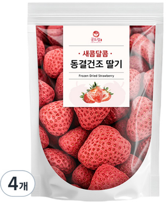 固德林 冷凍乾燥草莓, 100g, 4個