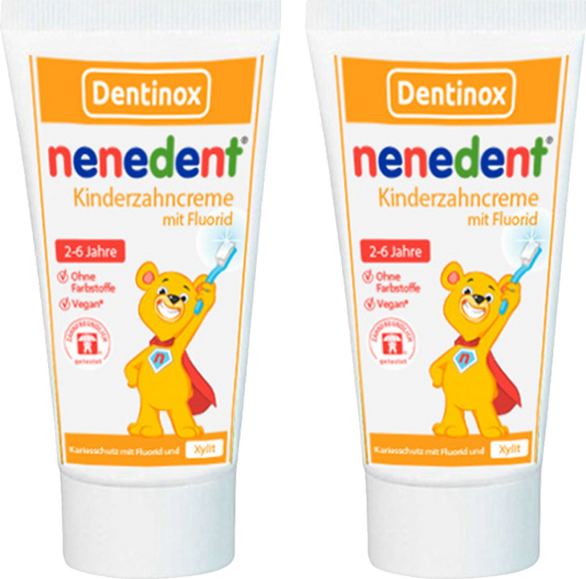 Dentinox Nenedent 低氟牙膏 草莓香, 50ml, 2個