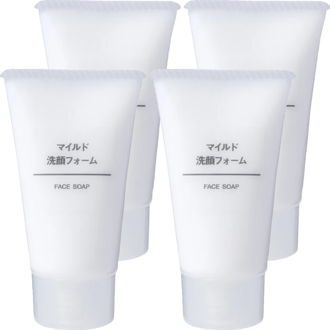 MUJI 無印良品 台灣公司貨 溫和洗面乳, 30g, 4條