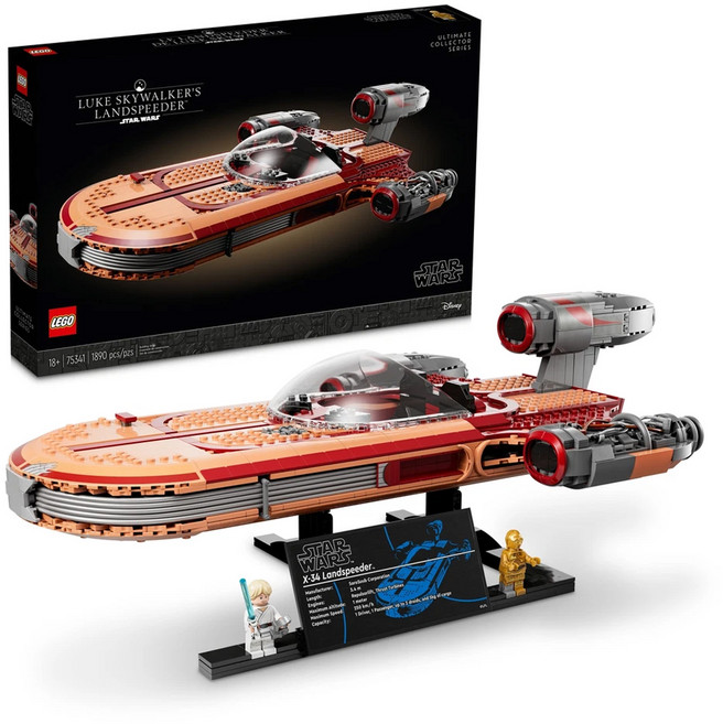 LEGO 75341 星際大戰系列 1890片 18歲以上, 路克天行者路行艇 多色, 1盒