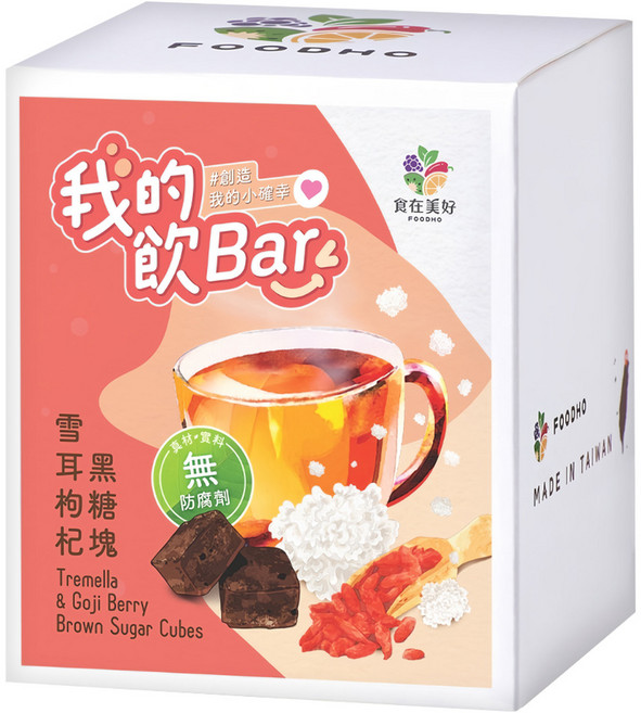 FOODHO 食在美好 我的飲Bar 雪耳枸杞黑糖, 17g, 16個, 1盒