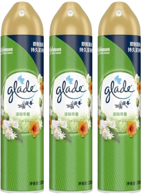 glade 滿庭香 空氣清淨劑, 清新早晨, 320ml, 3瓶