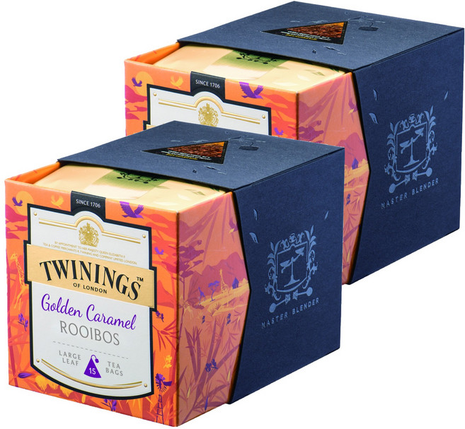 TWININGS 唐寧茶 鉑金系列 琥珀焦糖博士茶, 2.5g, 15包, 2盒
