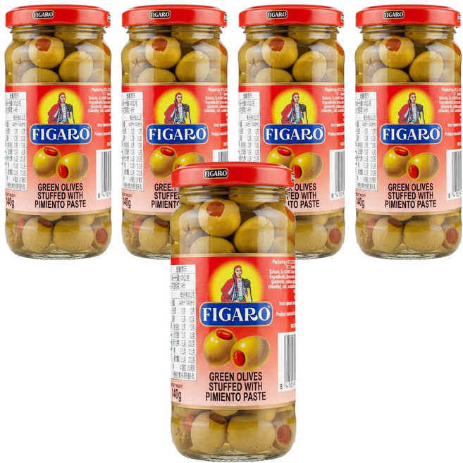 FIGARO 紅心橄欖, 240g, 5罐