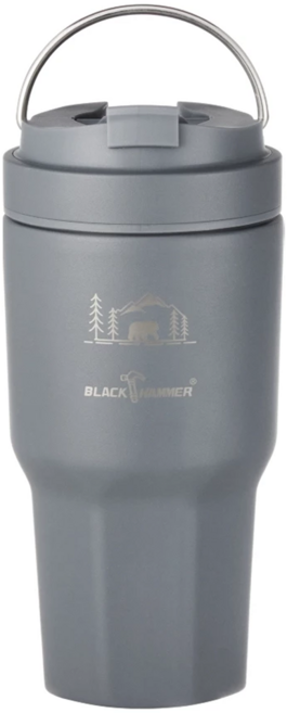 BLACK HAMMER 台灣公司貨 鈦芯涼不鏽鋼保溫保冰手提冰壩杯, 930ml, 1個, 星空灰