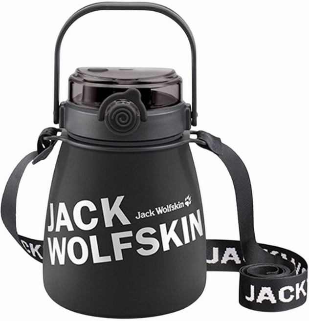 Jack Wolfskin 飛狼 SWAG 真空雙飲胖胖瓶 JW-859BK 122 x 122 x 184mm, 黑色, 900ml, 1個